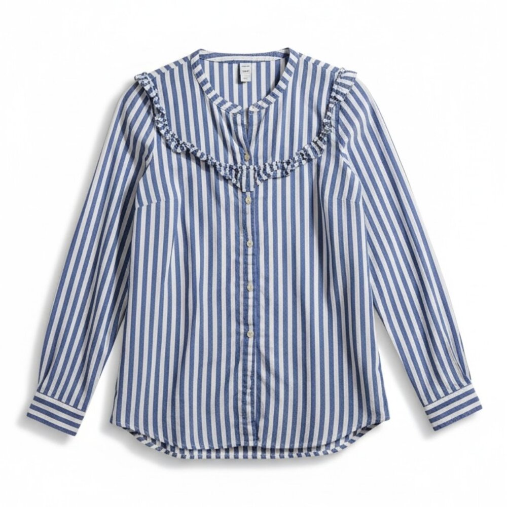 Old Navy blue and white blouse